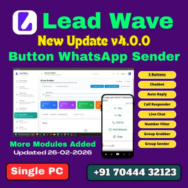 Lead Wave v4.0.0 WhatsApp Button Sender