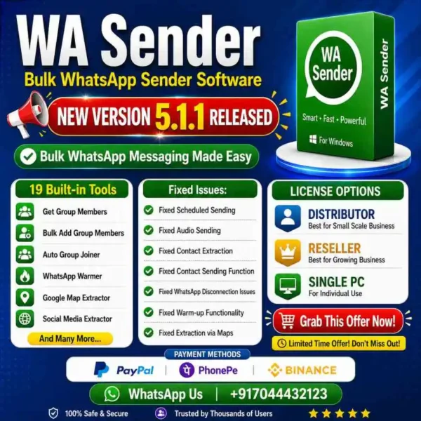 WA Sender Latest Version Reseller Plan