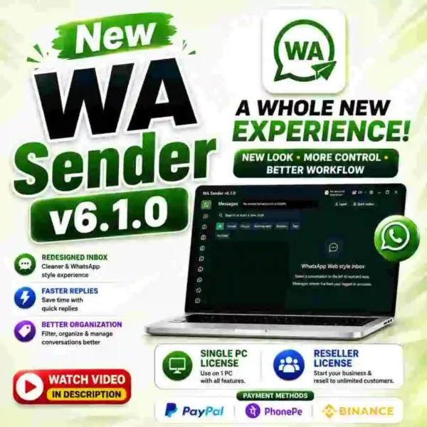 WA Sender v6.1.0 Bulk WhatsApp Sender