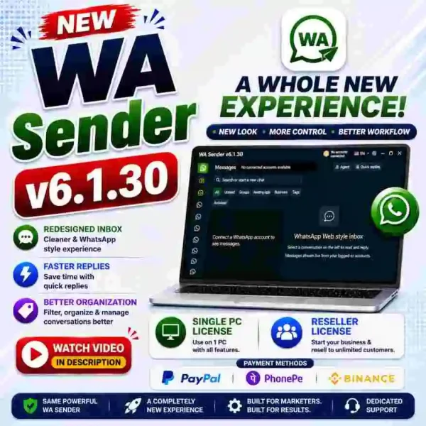 WA Sender v6.1.30 Bulk WhatsApp Sender