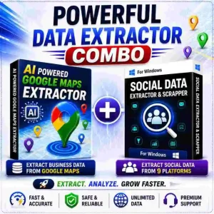 Google Map Extractor & Social Data Extractor Combo