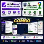 Lead Wave Bulk WhatsApp Sender & Google Maps Extractor Combo