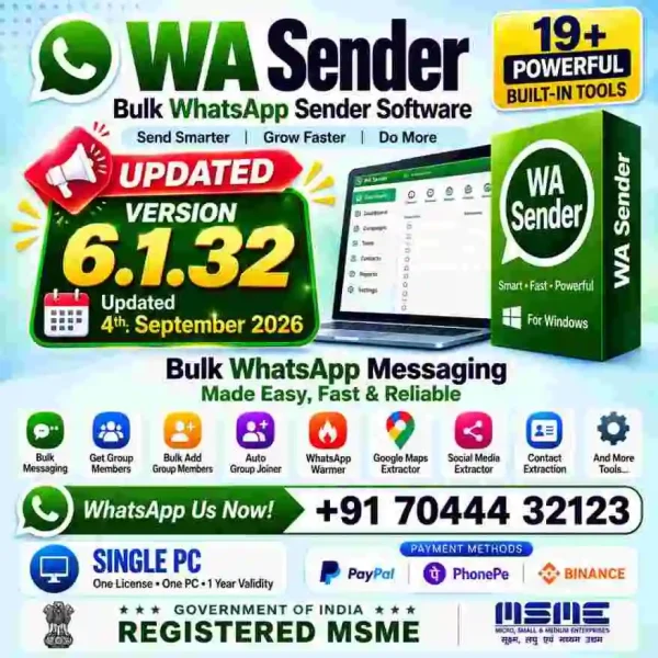WA Sender Bulk WhatsApp Sender