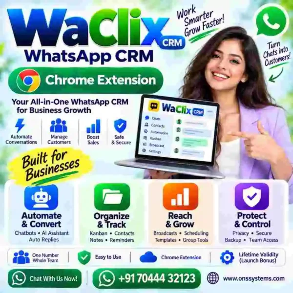 WaClix CRM – WhatsApp CRM Chrome Extension