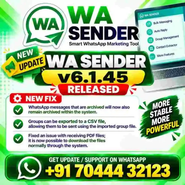 WA Sender v6.1.45 Bulk WhatsApp Sender