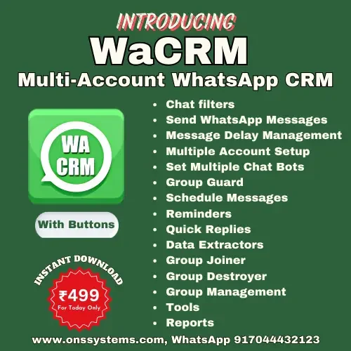 WaCRM - Multi-Account WhatsApp CRM